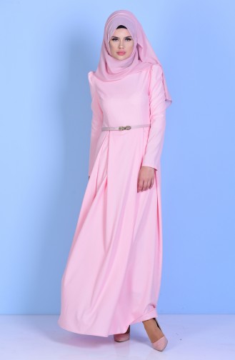 Powder Hijab Dress 7132-01