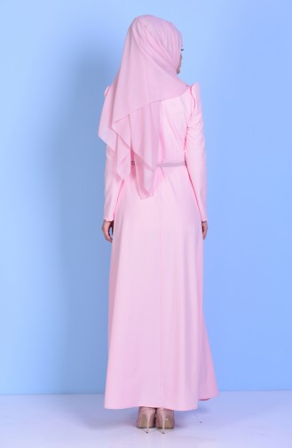 Powder Hijab Dress 7132-01