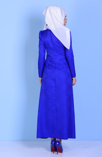 TUBANUR Jaquard Dress 2772-21 Saxon Blue 2772-21