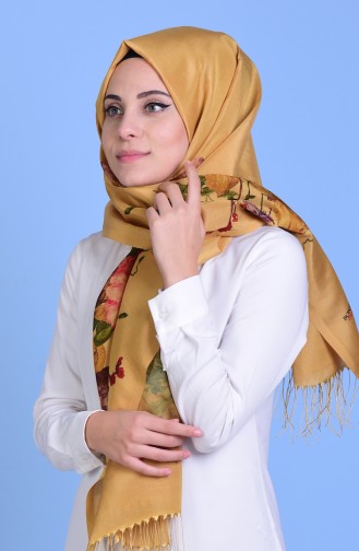 Dijital Crony Şal 50332-11 Hardal