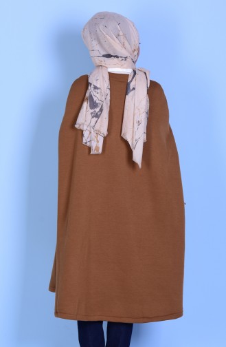 Poncho with Buttons 18191-07 Tobacco 18191-07