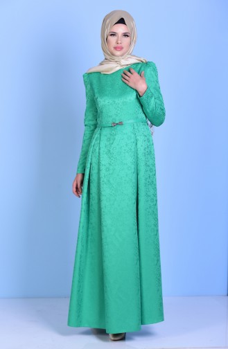 فستان أخضر حشيشي 2829-01