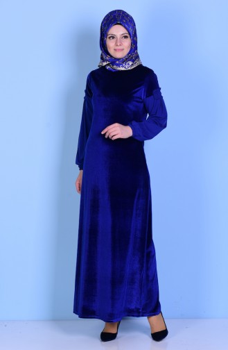 Velvet Dress 1504-01 Saxon Blue 1504-01