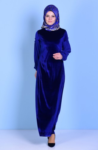 Velvet Dress 1504-01 Saxon Blue 1504-01