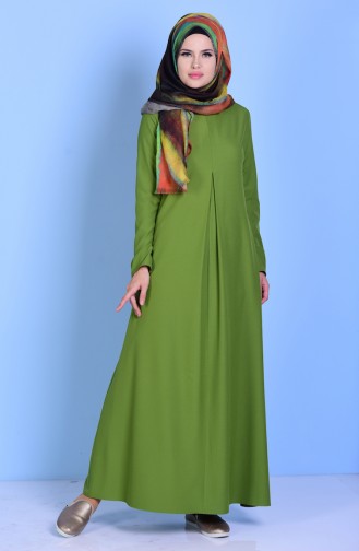 Green Hijab Dress 2821-15