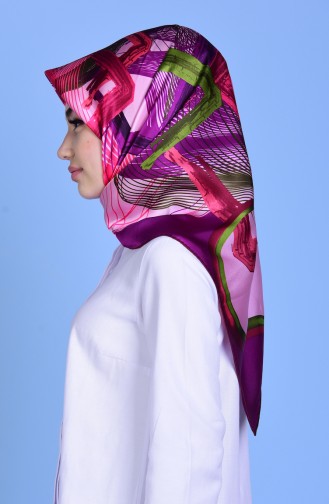 Sarar Sura Kopftuch aus Seiden 1037-09 Lila Pink 09