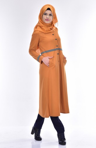 Coat with Buttons 0494-11 Mustard 0494-11