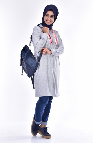Sports Coat with Hood 7001A-03 Grey 7001A-03