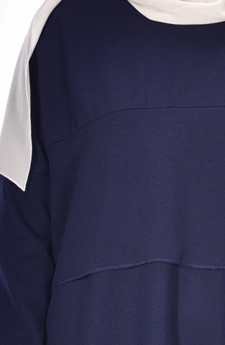 Bat Sleeve Tunic 0087-02 Navy Blue 0087-02