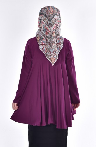 Long Bulge Blouse 4066-10 Purple 4066-10