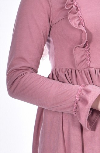 Beige-Rose Hijab Kleider 2101-05
