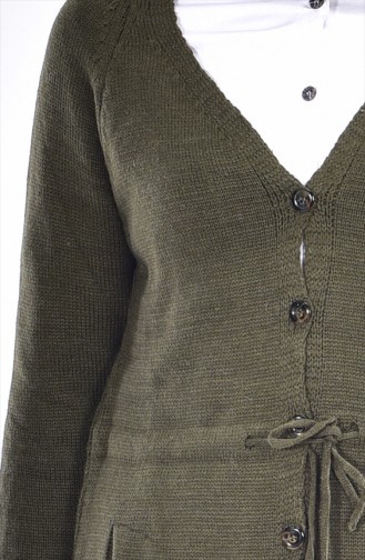 Knitwear Sweater with Buttons 1343-05 Khaki 1343-05