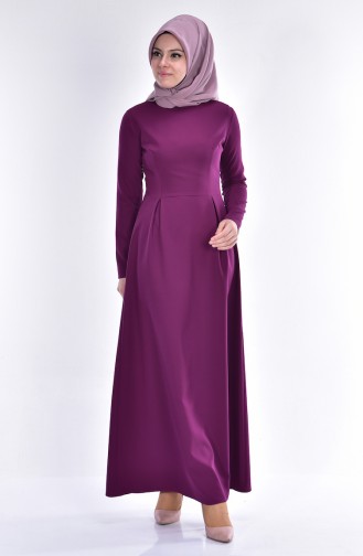 Fuchsia Hijab Kleider 2835-15