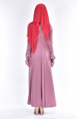 Dusty Rose Hijab Dress 6071-03
