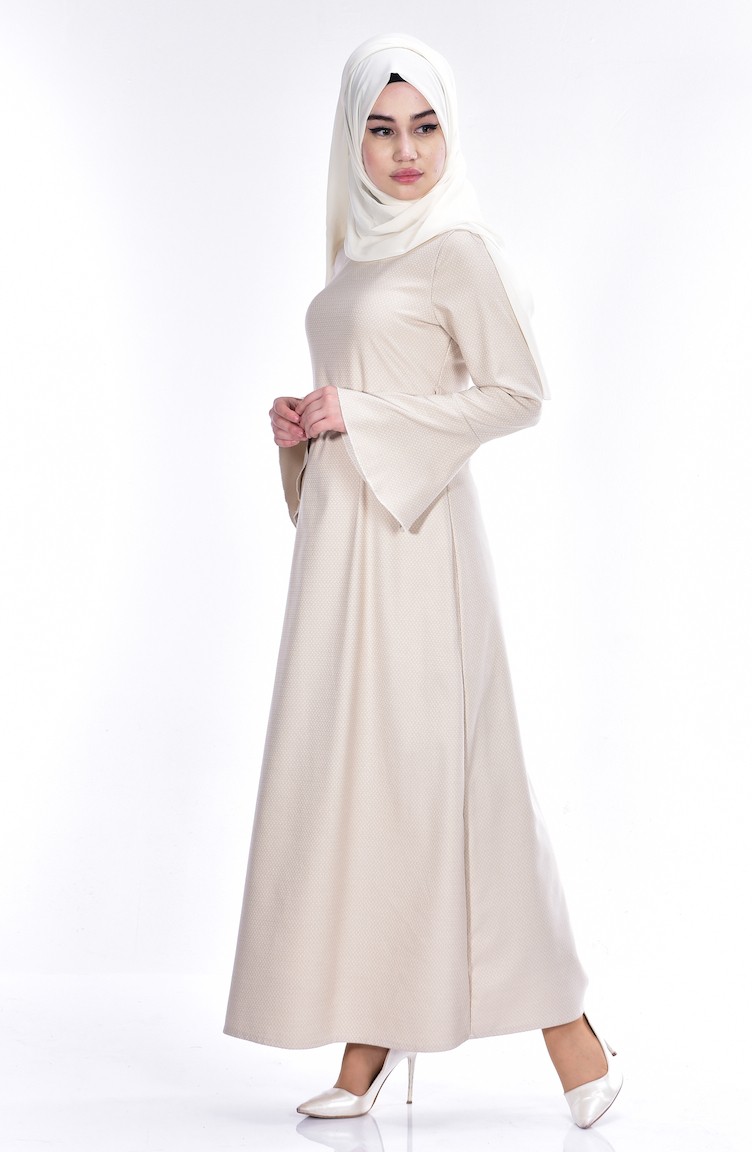 white dress matching hijab