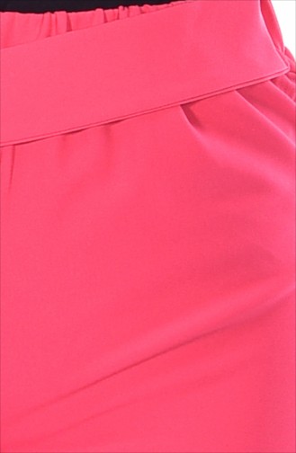 Wide Leg Trousers with Belt 0122-04 Coral 0122-04