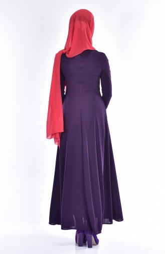 Purple Hijab Dress 6071A-02