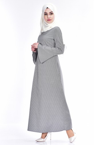 Black Hijab Dress 1451A-02