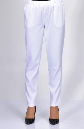 Trousers with Pockets 2833-08 White 2833-08