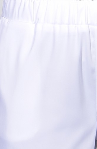 Cepli Pantolon 2833-08 Beyaz