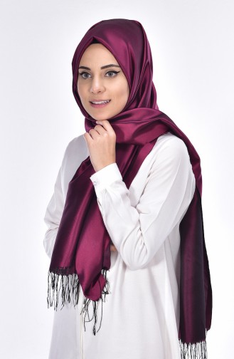 Karaca Silk Looking Shawl 90361-10 Fuchsia Black 10
