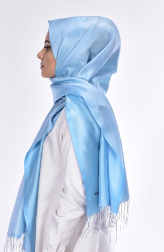 Karaca Silk Looking Shawl 90361-20 Light Blue 20