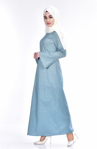Grün Hijab Kleider 1451-05