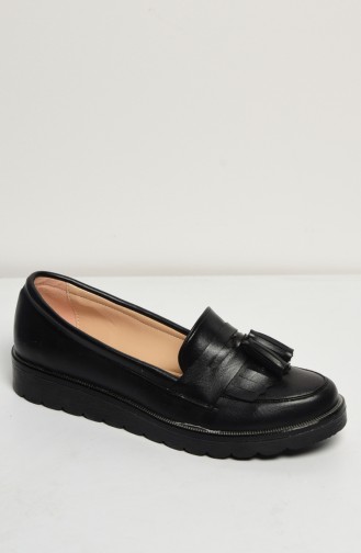 Black Woman Flat Shoe 50008-04