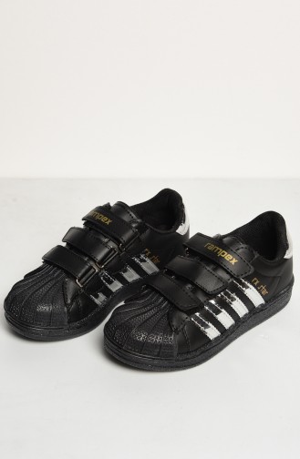 Velcro Child`s Sports Shoes 50071-01 Black 50071-01