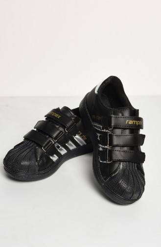 Velcro Child`s Sports Shoes 50071-01 Black 50071-01