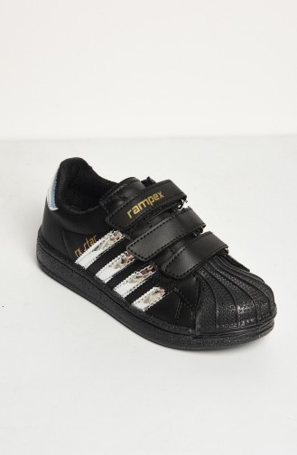 Velcro Child`s Sports Shoes 50071-01 Black 50071-01