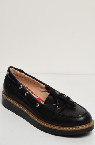 Bağcıklı Babet 50085-01 Siyah Siyah