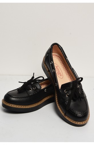 Bağcıklı Babet 50085-01 Siyah Siyah