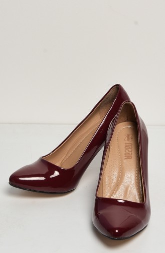 Women`s High Heels 50010-08 Claret Red Patent Leather 50010-08