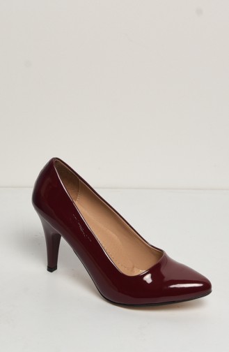 Women`s High Heels 50010-08 Claret Red Patent Leather 50010-08