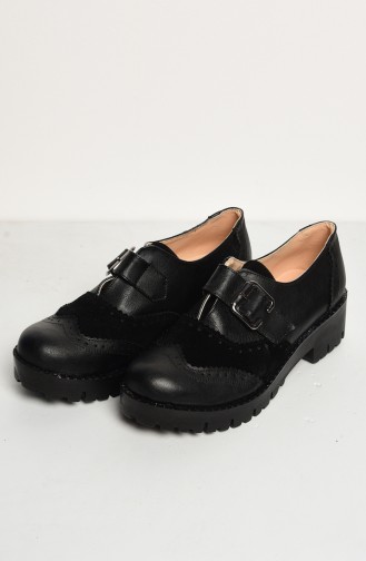 Buckled Child`s School Shoes 50064-01 Black 50064-01