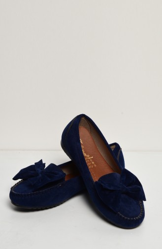 Navy Blue Women`s Flats 50068-03