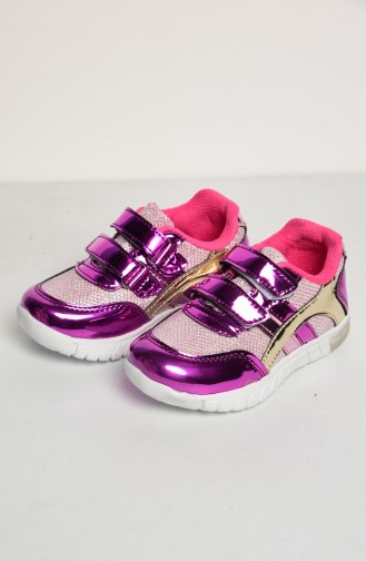 Baby Sports Shoes 50070-02 Patent Leather Fuchsia 50070-02