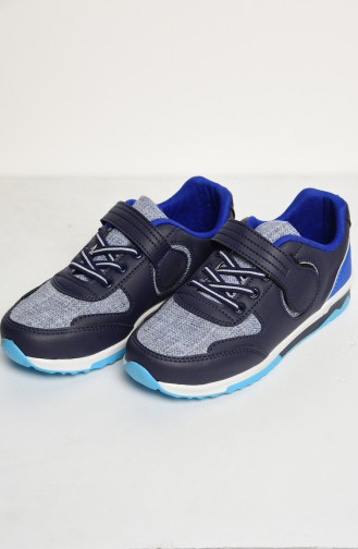 Child`s Sports Shoes 50072-02 Navy Blue Turquoise 50072-02