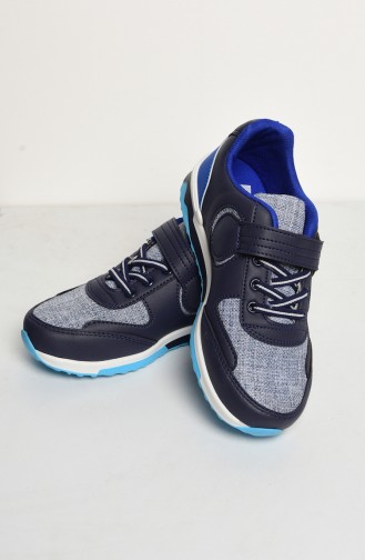 Child`s Sports Shoes 50072-02 Navy Blue Turquoise 50072-02