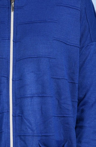 Sweater with Zipper 1501-03 Indigo 1501-03
