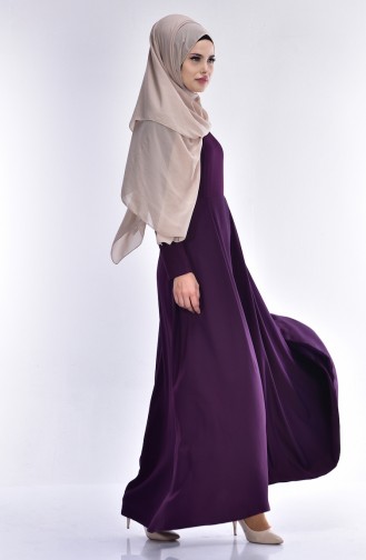Purple Hijab Dress 2224-06