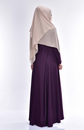 Purple Hijab Dress 2224-06