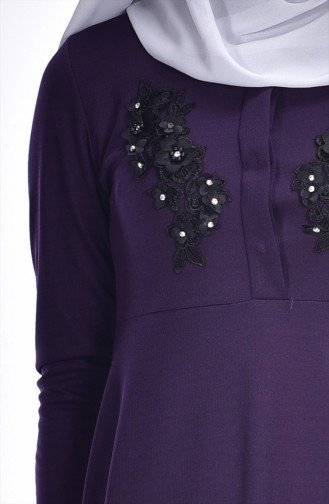 Dress with Lacing 2100-03 Purple 2100-03
