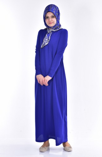 Saxe Hijab Dress 2112-08