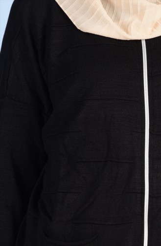 Sweater with Zipper 1501-02 Black 1501-02