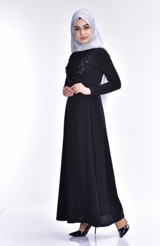 Schwarz Hijab Kleider 2100-01