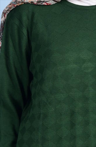 Decorated Knitwear Tunic 1506-01 Jade Green 1506-01