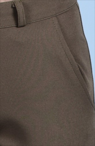 Hose mit Seiten Taschen aus Lycra 8855-10 Dunkel Khaki Grün 8855-10