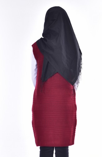Triko Yelek 1076-09 Bordo